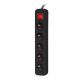 2. LANBERG 1.5 m Power Strip, 5 x 230 V, PL, with Switch, Cable Made of Pure Copper, Black