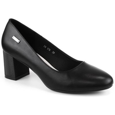 25. Sergio Leone W SK314A black decorative block heel pumps