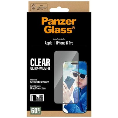 5. PanzerGlass Ultra-Wide Fit EasyAligner Tempered Glass for iPhone 17 Pro