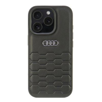 Audi Synthetic Leather iPhone 16 Pro 6.3" black/black hardcase AU-TPUPCIP16P-GT/D2-BK
