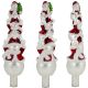 4. Glass Christmas Tree Topper with 3 Snowmen 28 cm