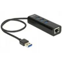 DELOCK USB-HUB 3-Port USB3.0, +1x Gigabit LAN