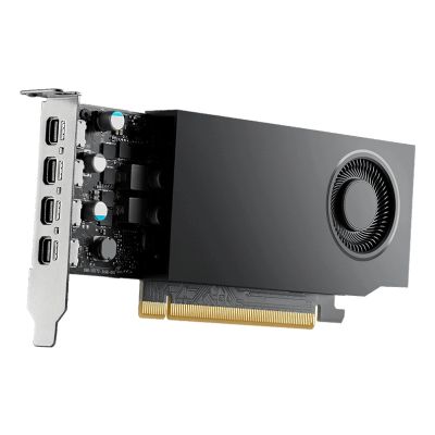 14. PNY NVIDIA A400 4GB GDDR6 64-bit, Low Profile, PCIe 4.0 x8, Single slot, 4 x Mini DisplayPort 1.4a, 50W, LP bracket, 4 x mDP to DP adapter, retial