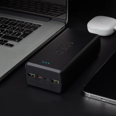 4. Powerbank SBS TTBB30000PD20K 30000 mAh 2 x USB-C 2 x USB-A - black