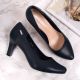 5. Sergio Leone navy blue block heel pumps
