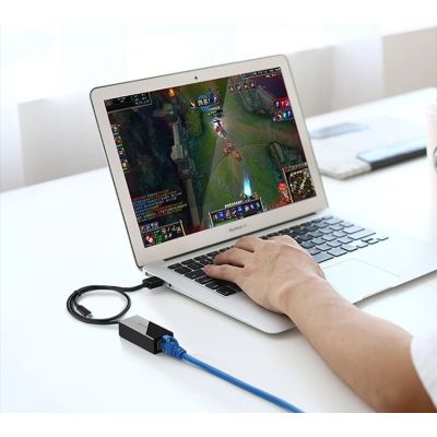 3. Ugreen external network card RJ45 - USB 2.0 100 Mbps Ethernet black (CR110 20254)