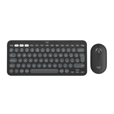 10. Logitech 920-012239 Keyboard Mouse Included Universal RF Wireless + Bluetooth QWERTY American International Graphite