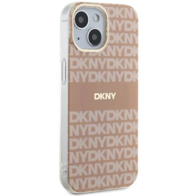 4. DKNY IML Mono & Stripe MagSafe case for iPhone 15 / 14 / 13 - pink