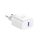 3. Dudao A20EU USB-A 18W wall charger - white + USB-A - USB-C cable