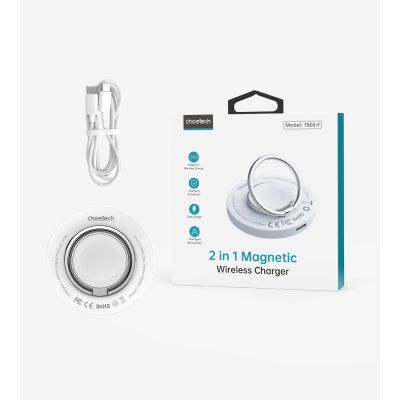 5. MagSafe Choetech T603-F inductive charger with holder - white