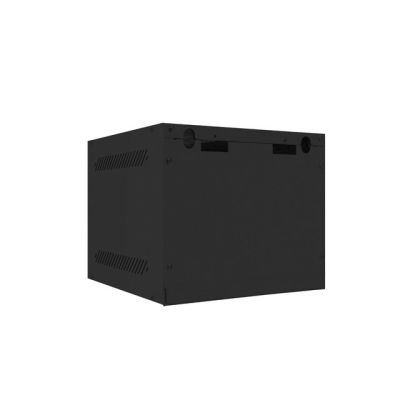 8. LANBERG WALL-MOUNTED RACK CABINET 10" 4U 280X310 BLACK, METAL DOORS (FLAT PACK) WF10-2304-00B