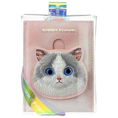 7. Nimmy Big Eyed Pet 2.0 Cat Wallet Card Holder - Pink