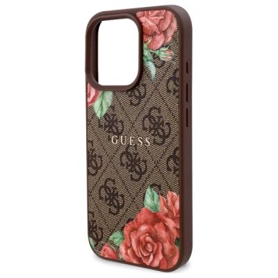 6. Guess GUHMP16XP4ROPEMCW iPhone 16 Pro Max 6.9" brown/brown hardcase 4G Flowers Print MagSafe