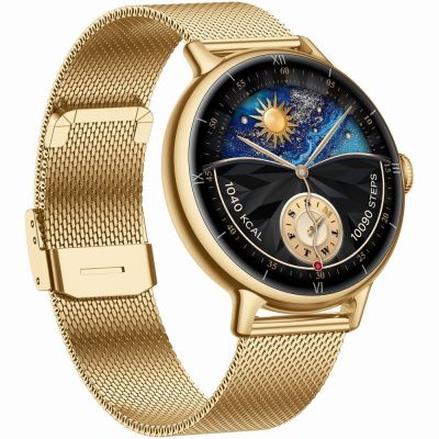 9. Smartwatch Gravity Gold Bracelet + Strap GT33-2