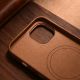 17. iCarer Case Leather Case Cover for iPhone 14 Brown (WMI14220705-BN) (MagSafe Compatible)