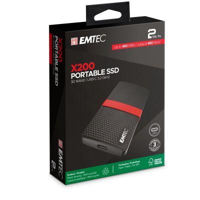 6. Emtec X200 drive - 2 TB - USB Type-C - 3.2 Gen 1 (3.1 Gen 1) - 450 MB/s - 5 Gbps