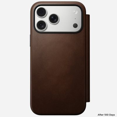5. Nomad Modern Leather Folio Cell Phone Case 17.5 cm (6.9") Brown