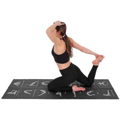 2. FOLDABLE YOGA MAT 1700x600x5MM BLACK ENERO FIT