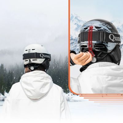 3. Qunature 10130003003 Ski Helmet with Earmuffs for Snowboard 58-61 cm - Black