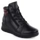 8. Black leather women’s wedge ankle boots Vinceza 39963