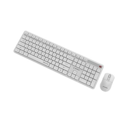 4. GEMBIRD WIRELESS KEYBOARD + MOUSE SET SILENT KEY PRO BUSINESS, WHITE, US LAYOUT
