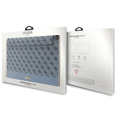 4. Guess 4G Stripe Metal Logo case for a 14" laptop - blue