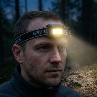 4. GRUNDIG COB LED TOURIST HEADLAMP - BLACK