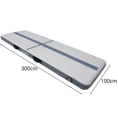 20. AIR TRUCK GYMNASTIC MATTRESS MAT ACROBATIC PATH 300X100X15CM ELECTRIC PUMP GRAY
