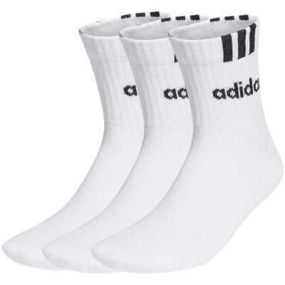 2. Adidas 3-Stripes Linear Half-Crew Cushioned 3p socks HT3437
