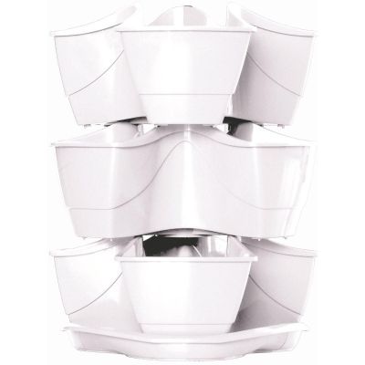 21. VERICAL GARDEN CASCADE HERB POT - WHITE