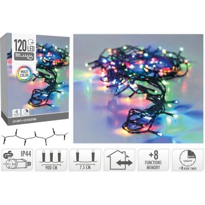 22. CHRISTMAS TREE LIGHTS STRING LIGHT 120 LED TIMER MULTICOLOR