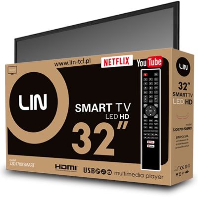 2. 32" LIN 32D1700 SMART HD Ready DVB-T2 TV set