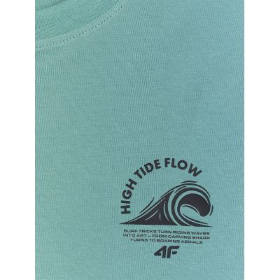 6. Men's relaxed sleeveless T-shirt with print 4F 4FRSS26TSLEM365-47S