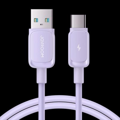 3. Joyroom Multi-Color Series A14 USB-A / USB-C 3A Cable 1.2m - Purple