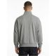 2. Calvin Klein Zip Fleece Hoodie Logo Tape Grey Heather - LZ04RE285G-P7E