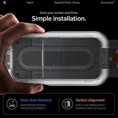 10. Spigen Glas.tR EZ Fit Pro HD 2-Pack Privacy Tempered Glass for Google Pixel 10/11
