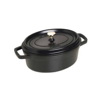 2. Staub Oval Cast Iron Cocotte – 3.2 l, Black