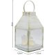 4. ADVENT LANTERN RORATY LED LANTERN 25CM 3 CANDLES WHITE