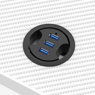 8. Huzaro Hero 2.5 White RGB Gaming Desk