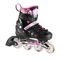 NH10905 4in1 PINK LED SIZE S(31-34) ROLLER SKATES WITH DIMENSIONAL HOCKEY BLADE NILS EXTREME