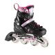 NH10905 4in1 PINK LED SIZE S(31-34) ROLLER SKATES WITH DIMENSIONAL HOCKEY BLADE NILS EXTREME