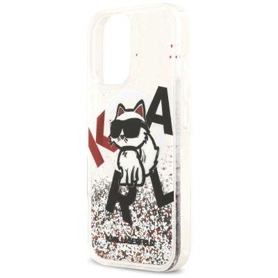 6. Karl Lagerfeld Liquid Glitter Choupette Logo MagSafe Case for iPhone 17 - Clear