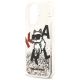 6. Karl Lagerfeld Liquid Glitter Choupette Logo MagSafe Case for iPhone 17 - Clear