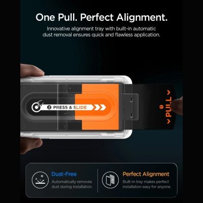 9. Spigen Glas.tR EZ Fit Pro HD AC 2-Pack Tempered Glass for iPhone 18 Pro / 17 Pro / 17 / 16 Pro