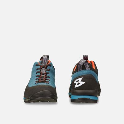 4. Garmont Dragontail WP Hiking Shoes - Coral Blue/Fiesta Red