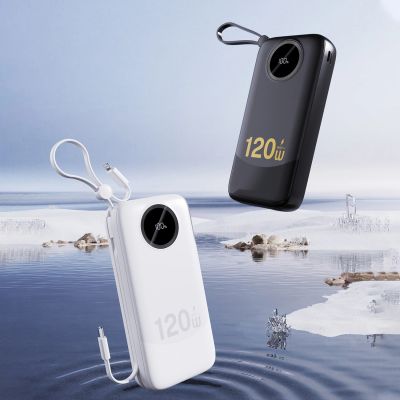 2. Dudao K13Pro 20000mAh Powerbank with Built-in Cable - Black