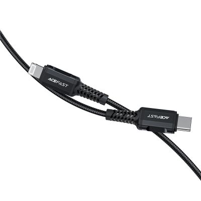 2. Acefast C4-01 Lightning - USB-C PD cable 30W 3A 480Mb/s 1.8m - black