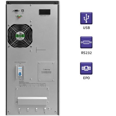 4. QOLTEC UPS ON-LINE | PURE SINE WAVE | 6KVA | 4.8KW | LCD | USB