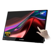 Verbatim Portable 14" FHD Touch Monitor LIGHT Portable Monitor Black 35.6 cm (14") LCD 1920 x 1080 px