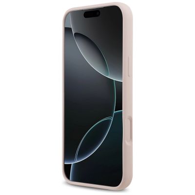 5. Guess Silicone Big 4G Script Case for iPhone 17 Pro Max - Pink